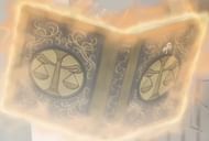 Gifso's Game Magic grimoire as seen in the series' anime (Image via Studio Pierrot)